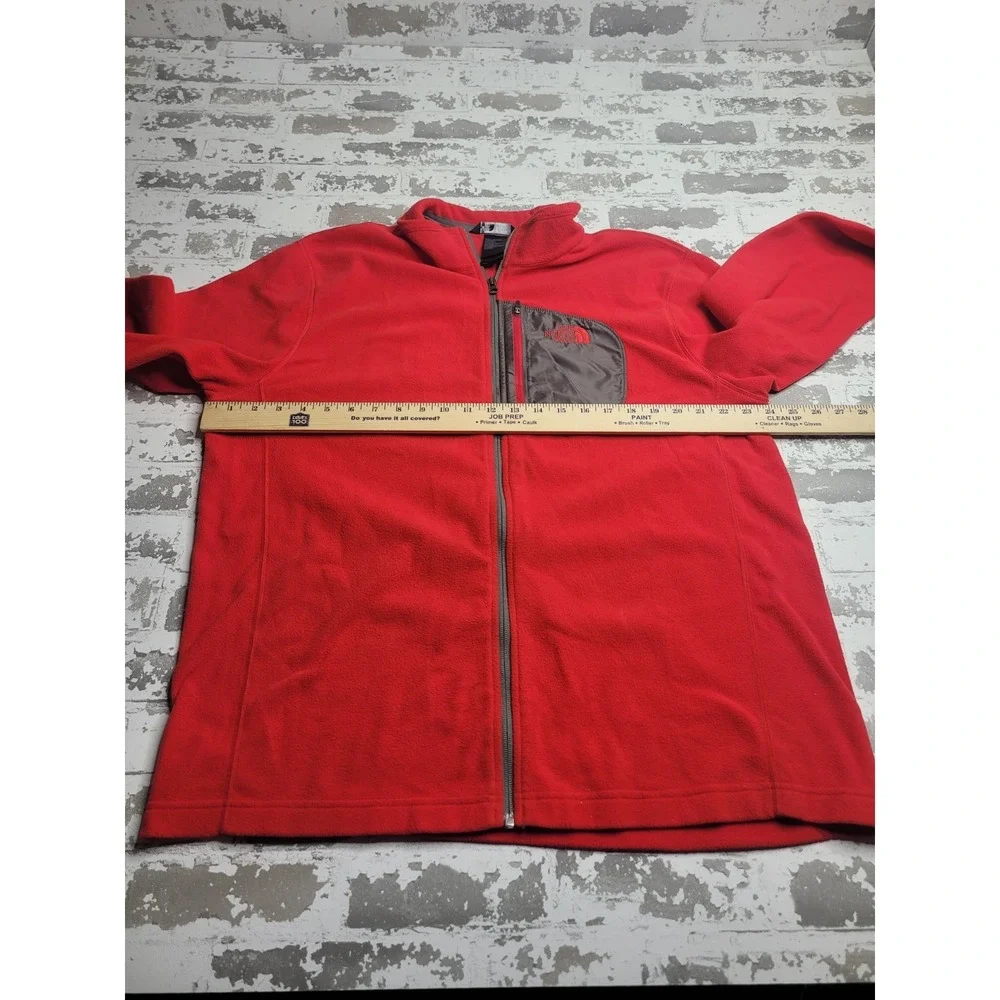 The North Face Full Zip‎ Red Fleece Jacket Men's XL